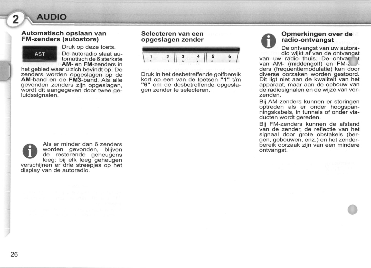 2007-2008 Peugeot 107 Owner's Manual | Dutch