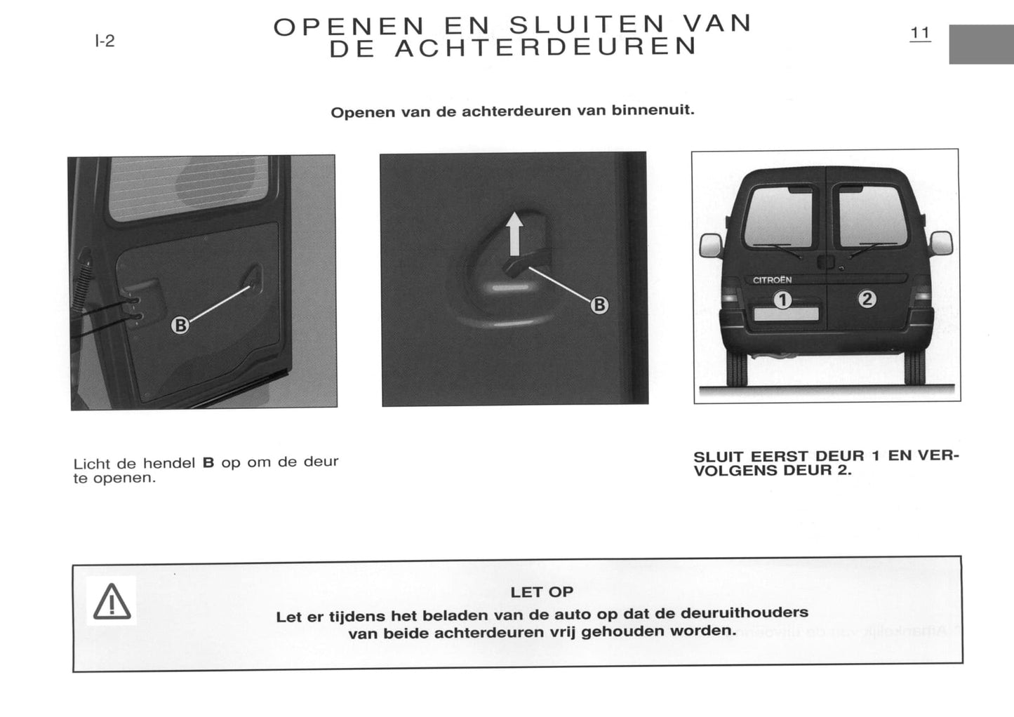 2000-2001 Citroën Berlingo Owner's Manual | Dutch
