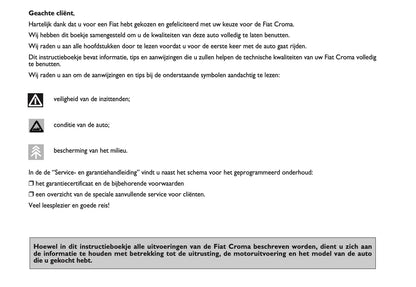 2007-2008 Fiat Croma Bedienungsanleitung | Niederländisch