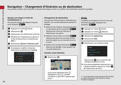 Honda CR-V Navi Guide d'utilisation 2018 - 2019