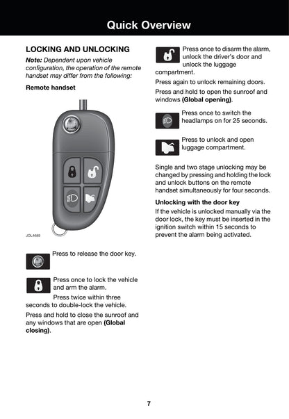 2007-2008 Jaguar S-Type Owner's Manual | English