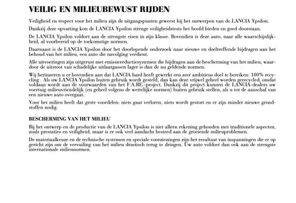 2003-2006 Lancia Ypsilon Owner's Manual | Dutch