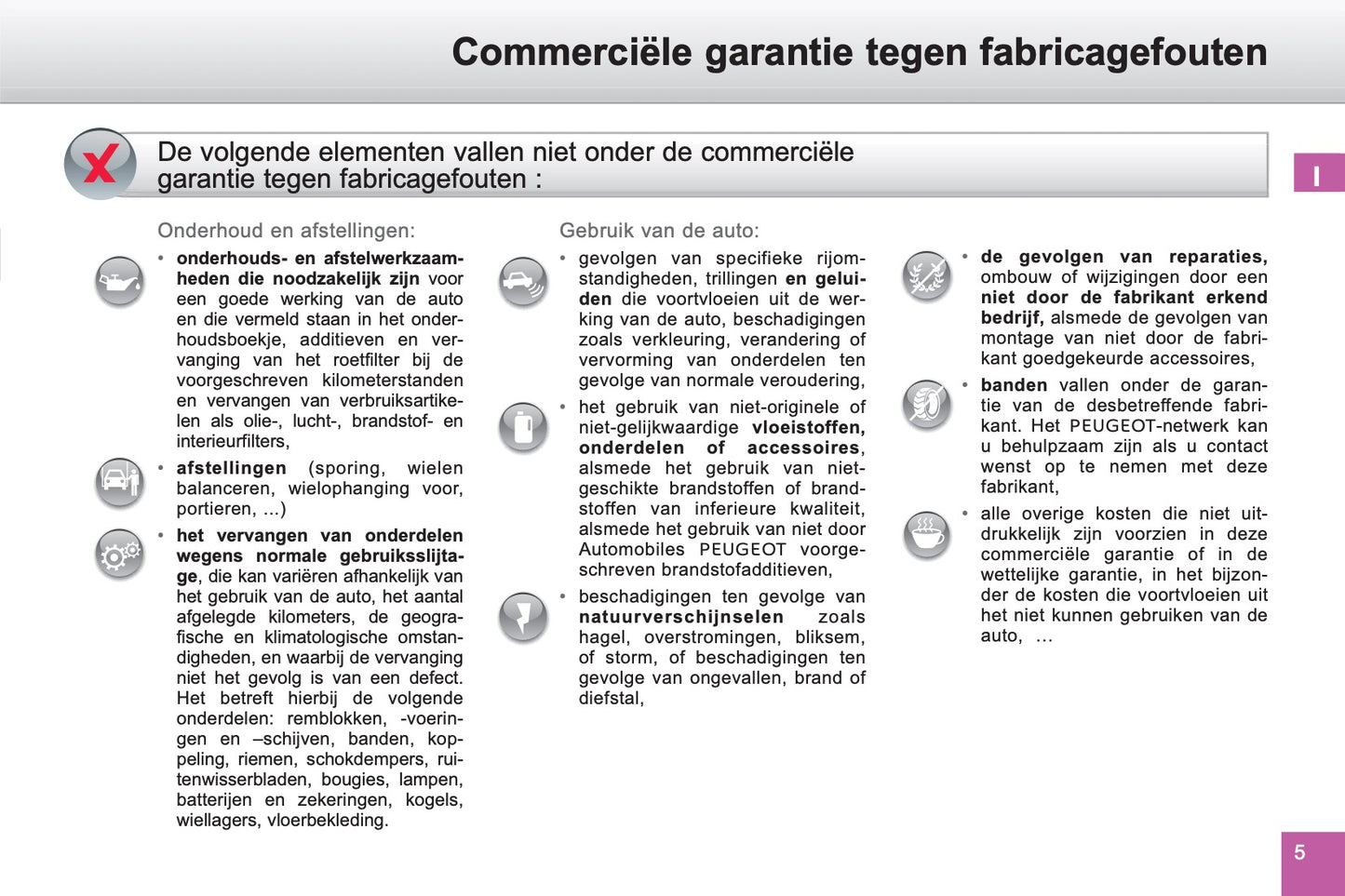 Peugeot Garantie- en Onderhoudsboekje 2016 - 2023