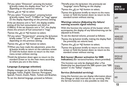 2012 Fiat Panda Owner's Manual | English