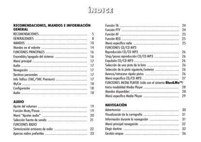 Alfa Romeo Radio Nav Instrucciones 2010 - 2011