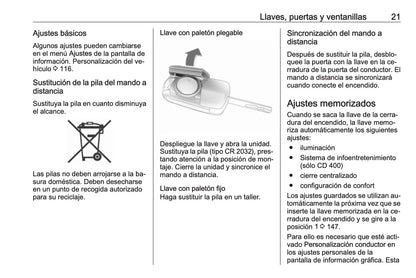 2016-2017 Opel Meriva Owner's Manual | Spanish