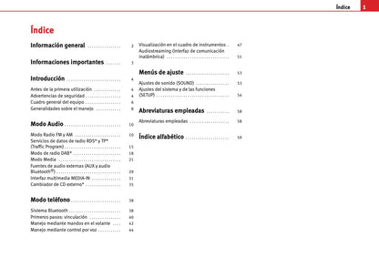 Seat Sound System 2.0 Manual de Instrucciones 2010 - 2015