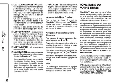 Fiat Ducato Blue & Me Nav Guide d'instructions 2012 - 2014