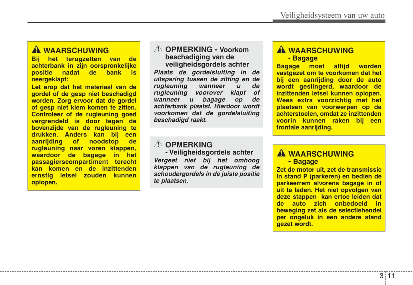 2009-2010 Kia Venga Owner's Manual | Dutch