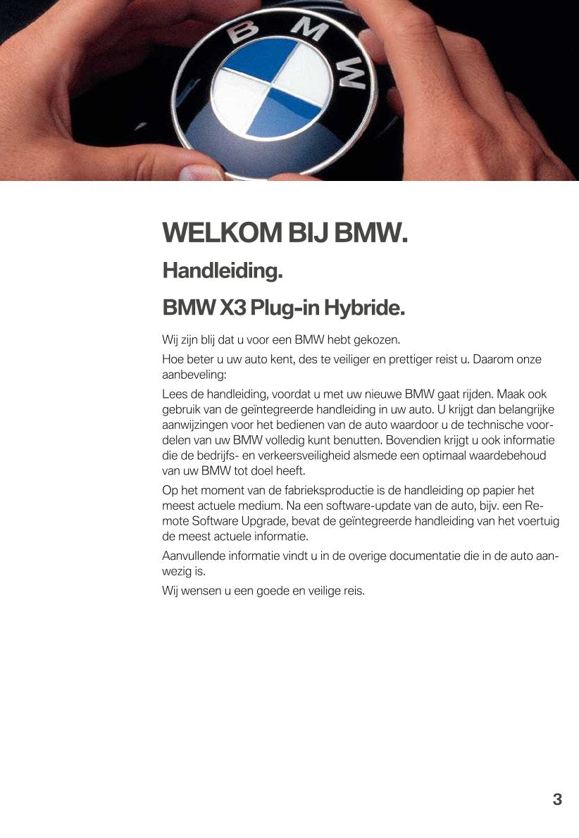 2021-2023 BMW X3 Plug-in Hybrid Manuel du propriétaire | Néerlandais