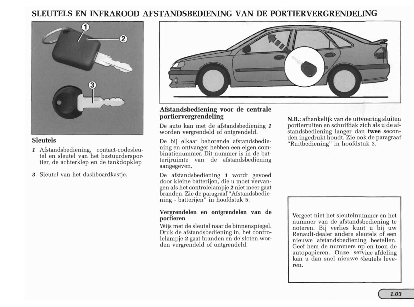 1998-1999 Renault Laguna Gebruikershandleiding | Nederlands