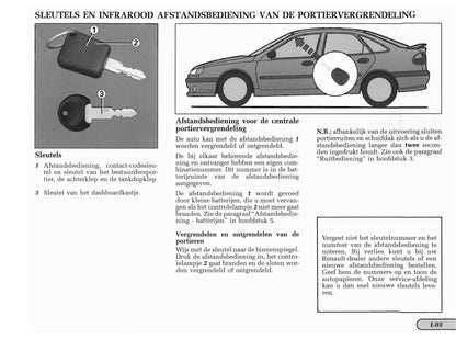 1998-1999 Renault Laguna Bedienungsanleitung | Niederländisch