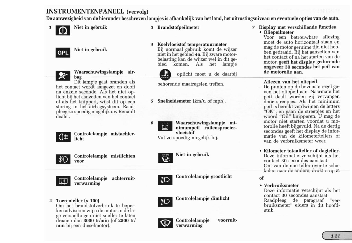 1996-1999 Renault Mégane Manuel du propriétaire | Néerlandais