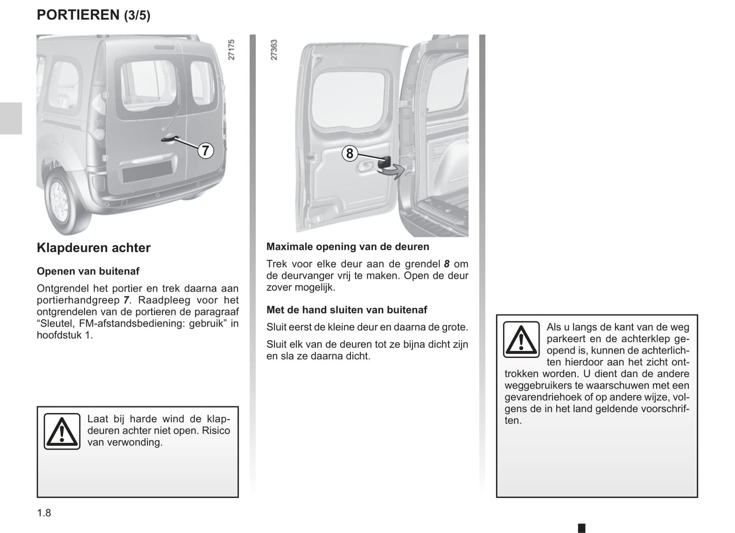 2003-2004 Renault Kangoo Bedienungsanleitung | Niederländisch