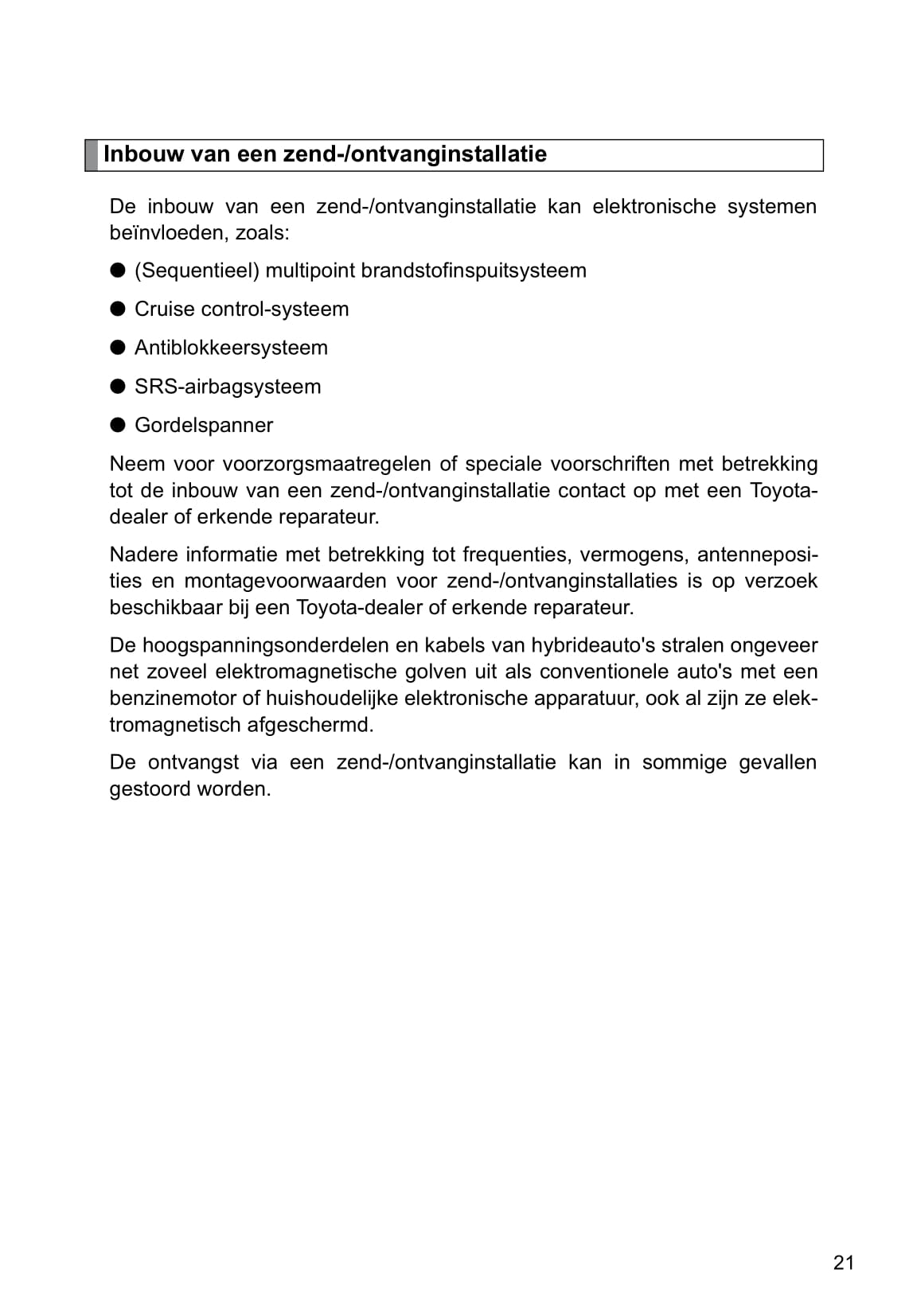2013-2014 Toyota Prius Wagon Gebruikershandleiding | Nederlands