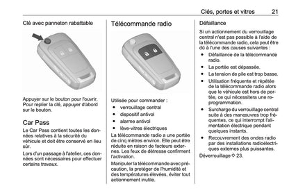 2016-2017 Opel Meriva Owner's Manual | French