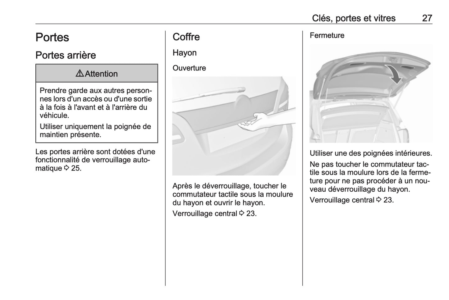 2016-2017 Opel Meriva Owner's Manual | French