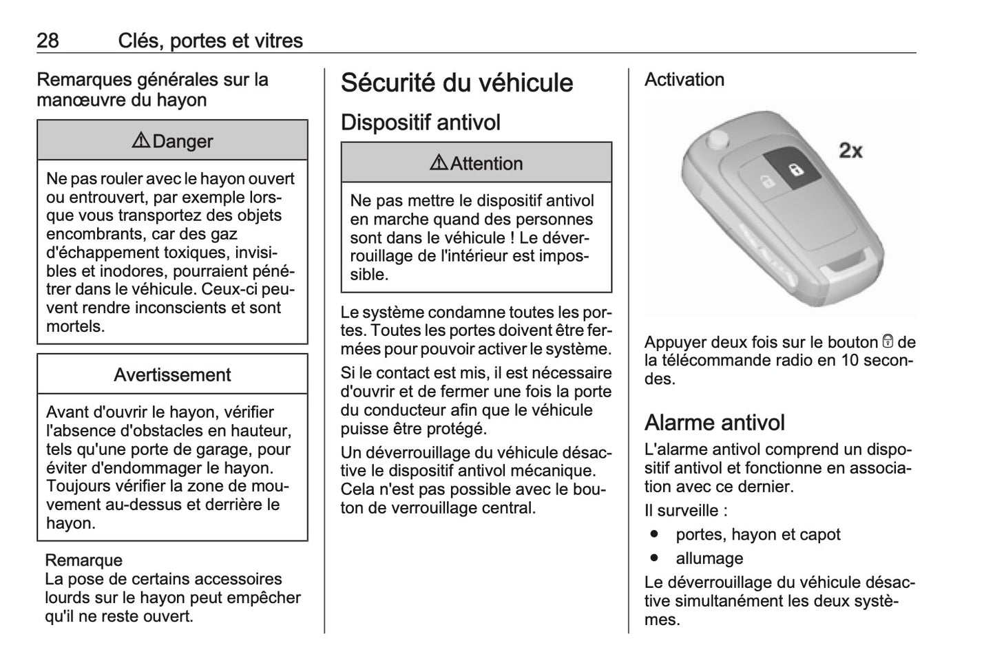 2016-2017 Opel Meriva Owner's Manual | French