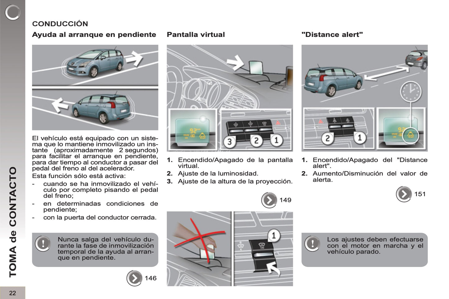 2012-2013 Peugeot 5008 Bedienungsanleitung | Spanisch