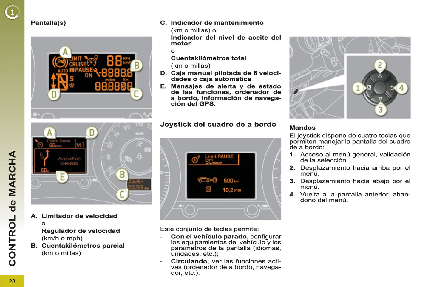 2012-2013 Peugeot 5008 Owner's Manual | Spanish