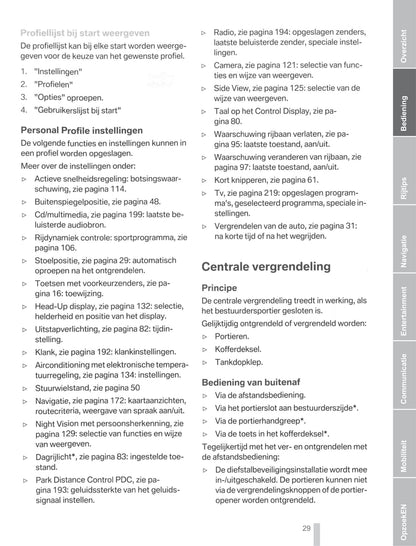 2011 BMW 5 Series Owner's Manual | Dutch