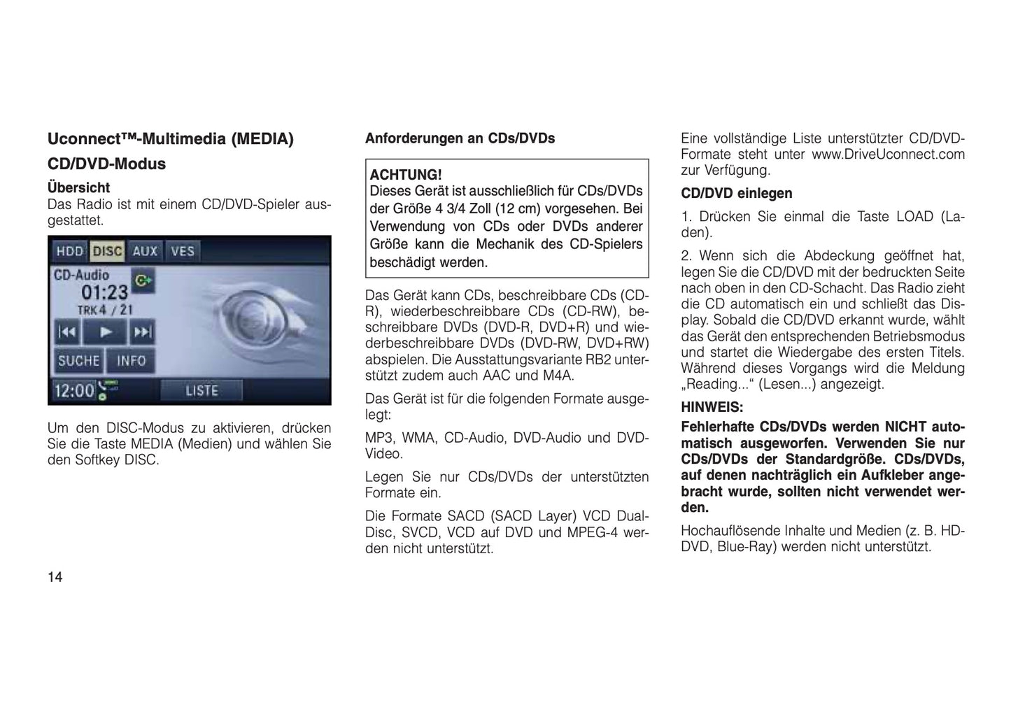 Multimedia System Bedienungsanleitung 2011 - 2013