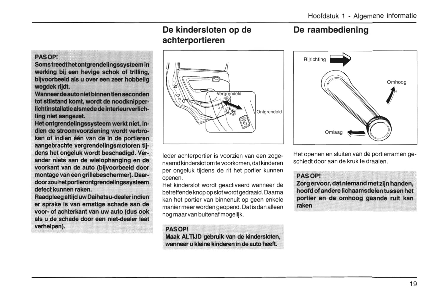 2001-2006 Daihatsu Young-RV Owner's Manual | Dutch