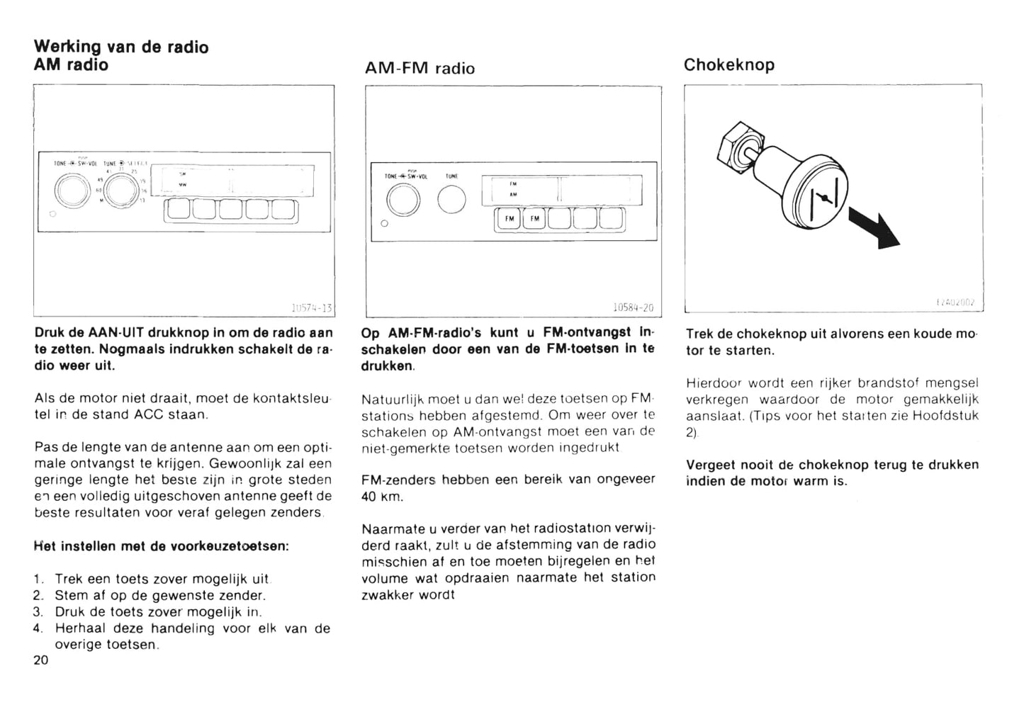 1985-1986 Toyota Starlet Gebruikershandleiding | Nederlands