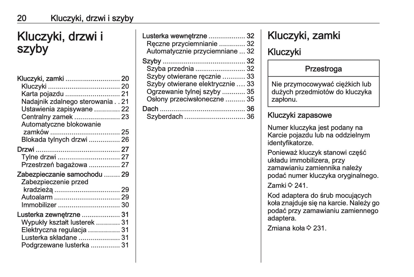 2016-2017 Opel Meriva Manuel du propriétaire | Polonais