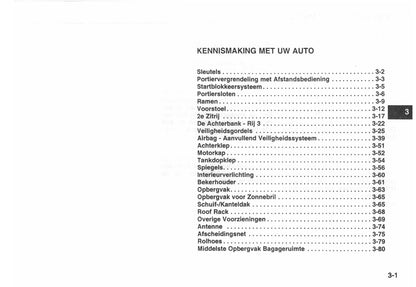 2002-2003 Kia Carens Bedienungsanleitung | Niederländisch