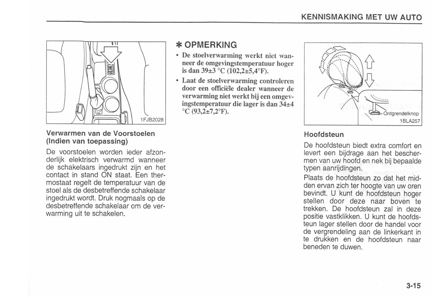 2002-2003 Kia Carens Owner's Manual | Dutch