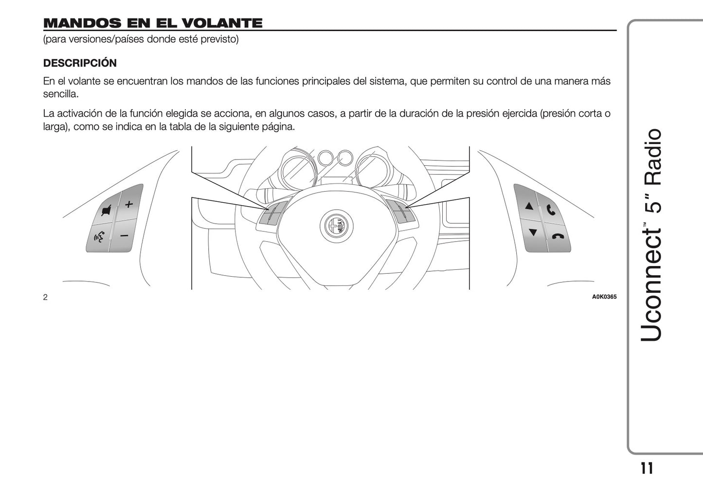 Alfa Romeo Giulietta Uconnect Radio 5.0 Instrucciones 2014 - 2015