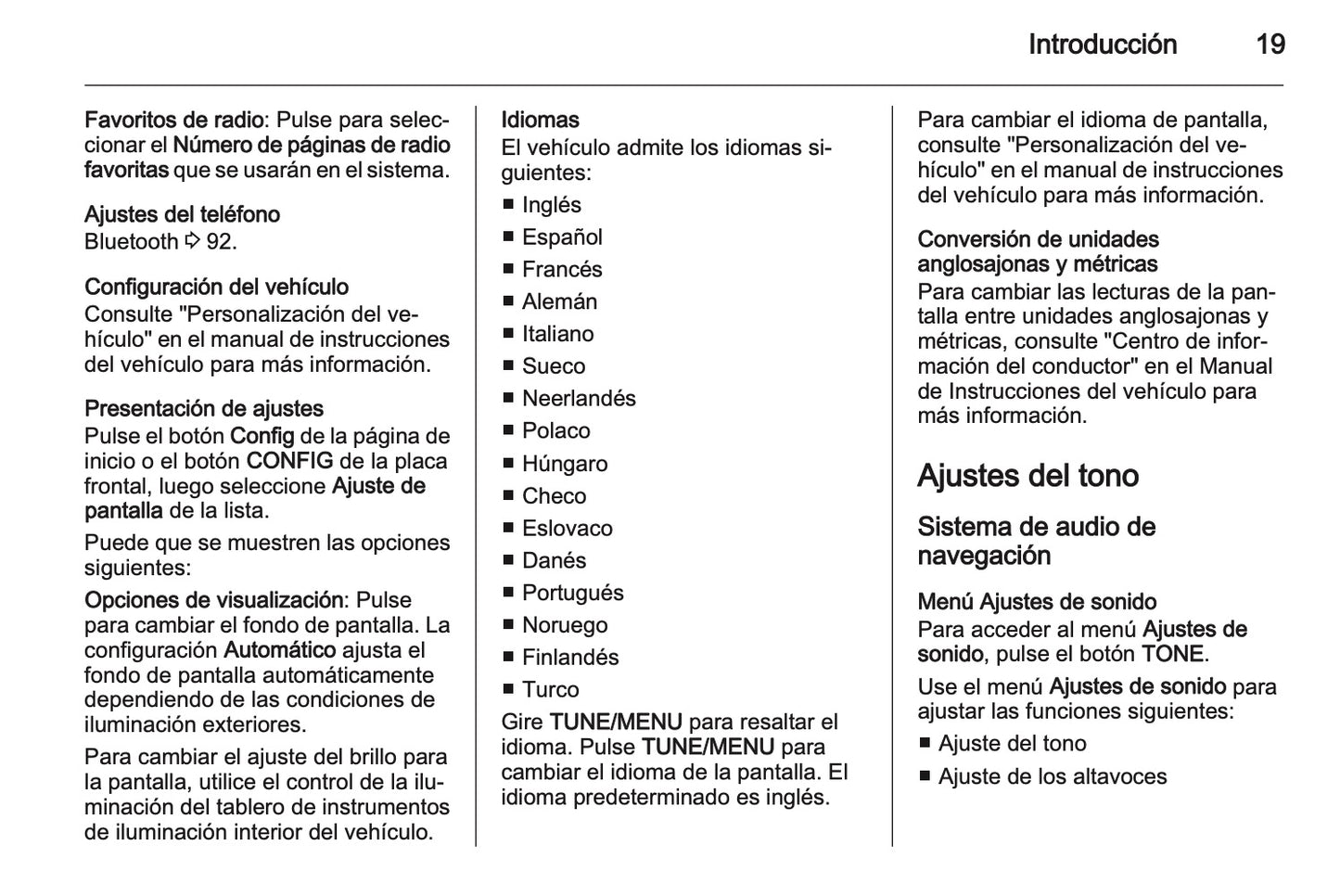 Opel Ampera Manual de infoentretenimiento 2011 - 2015