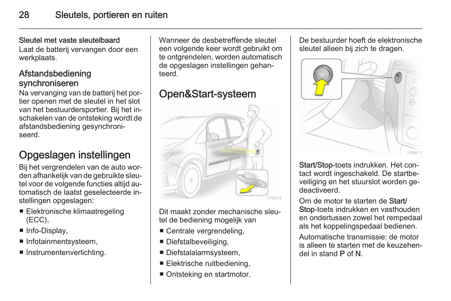 2013-2014 Opel Zafira / Zafira Family Owner's Manual | Dutch