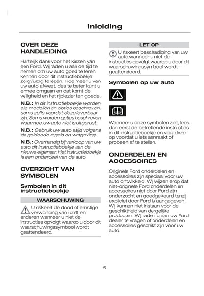 2007-2008 Ford Tourneo/Transit Connect Manuel du propriétaire | Néerlandais