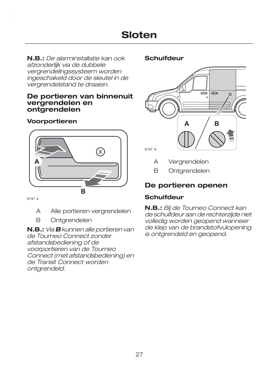 2007-2008 Ford Tourneo/Transit Connect Bedienungsanleitung | Niederländisch