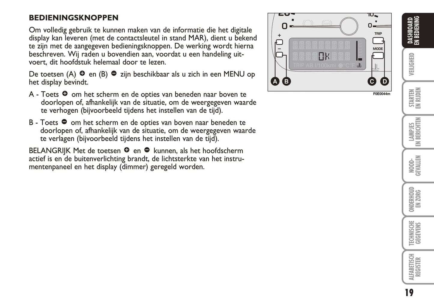 2004-2005 Fiat Multipla Owner's Manual | Dutch