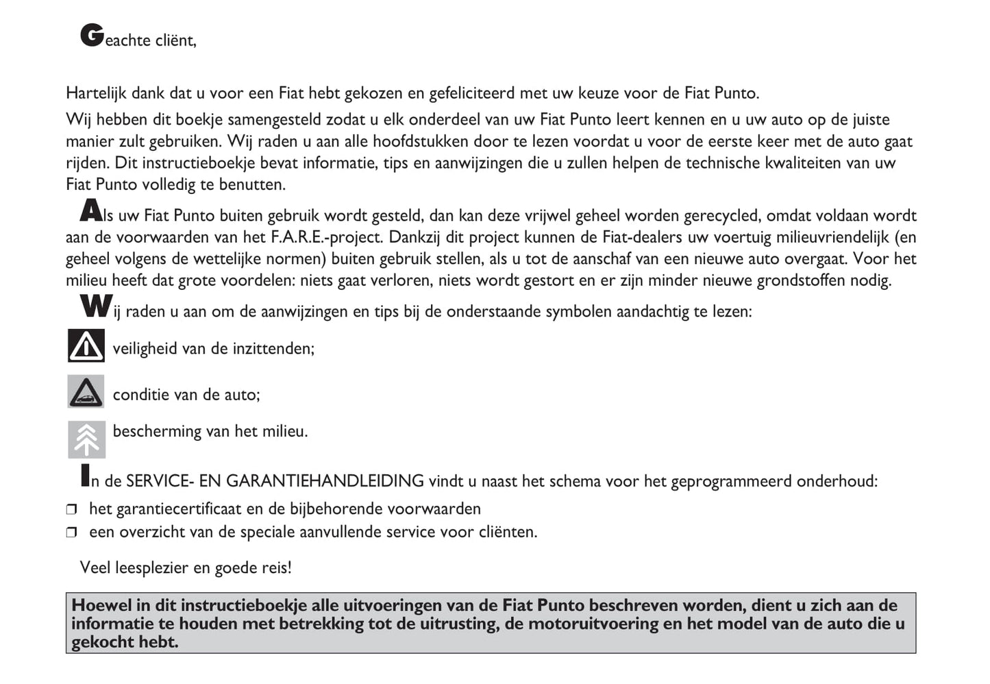 2003-2004 Fiat Punto Bedienungsanleitung | Niederländisch