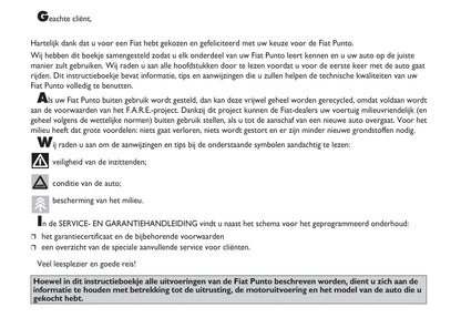 2003-2004 Fiat Punto Bedienungsanleitung | Niederländisch