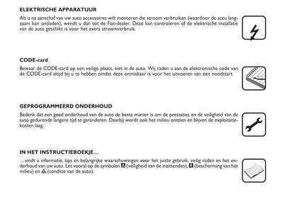 2003-2004 Fiat Punto Gebruikershandleiding | Nederlands