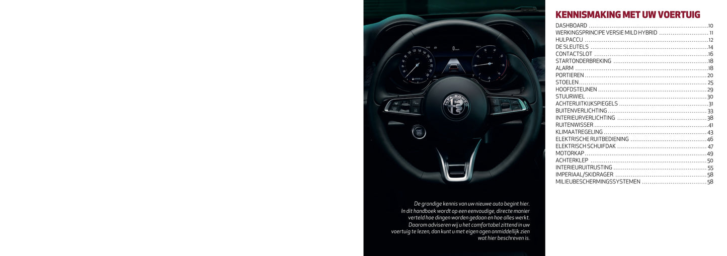 2022-2023 Alfa Romeo Tonale Bedienungsanleitung | Niederländisch