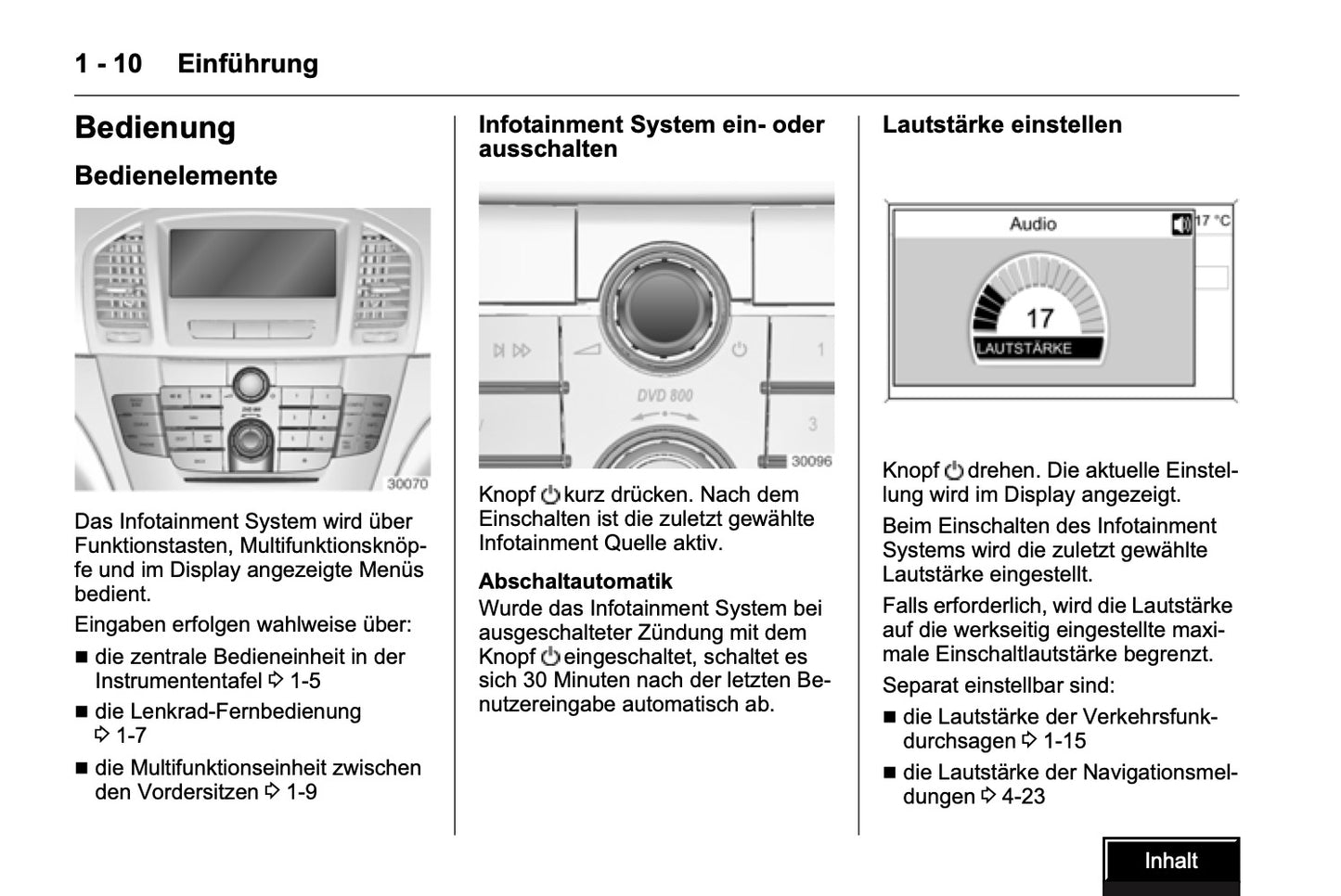 Opel Insignia DVD 800 Infotainment  Bedienungsanleitung