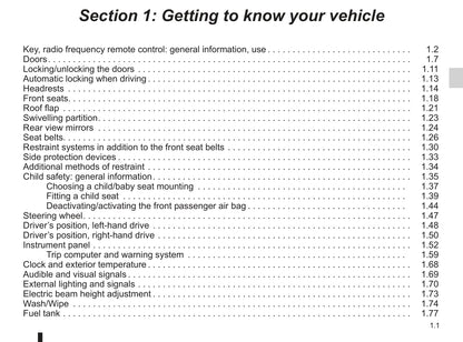 2010-2011 Renault Kangoo Owner's Manual | English