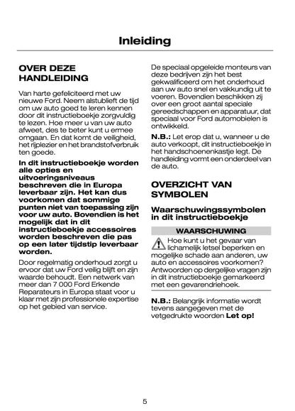 2005-2007 Ford Mondeo Gebruikershandleiding | Nederlands