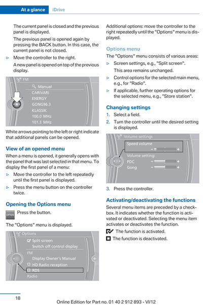 2012 BMW 7 Series ActiveHybrid 7 Owner's Manual | English