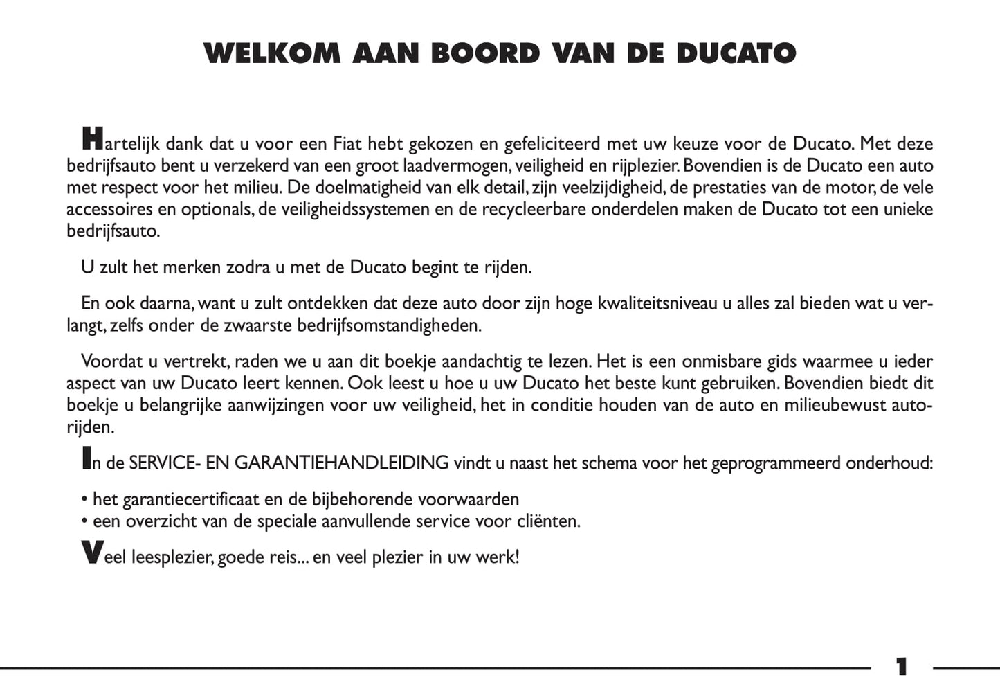 2000-2001 Fiat Ducato Gebruikershandleiding | Nederlands