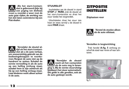 2000-2001 Fiat Ducato Owner's Manual | Dutch