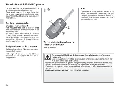 2015-2016 Renault Kadjar Owner's Manual | Dutch