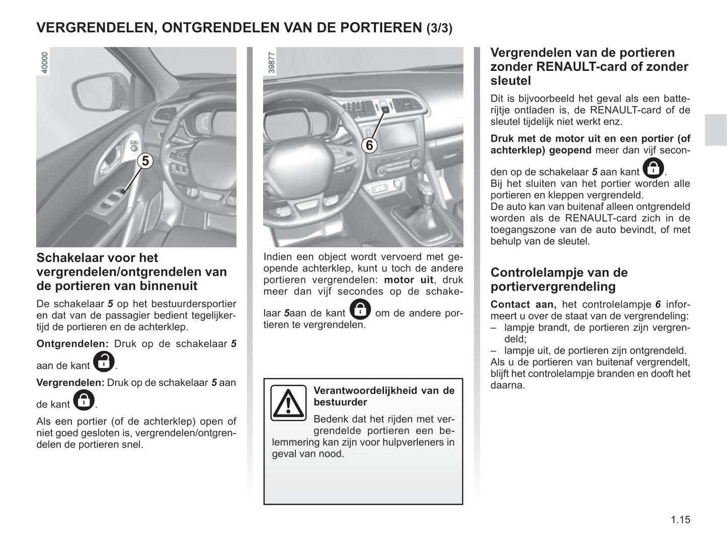 2015-2016 Renault Kadjar Bedienungsanleitung | Niederländisch