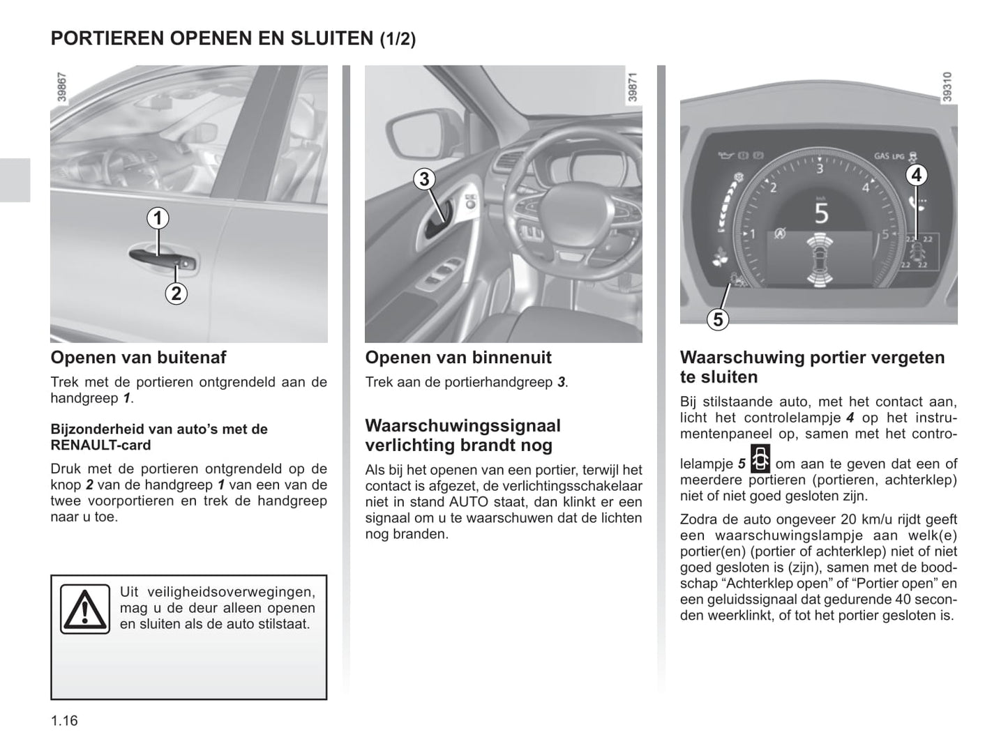 2015-2016 Renault Kadjar Owner's Manual | Dutch